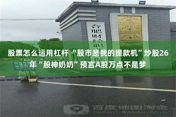 股票怎么运用杠杆 “股市是我的提款机”炒股26年“股神奶奶”预言A股万点不是梦